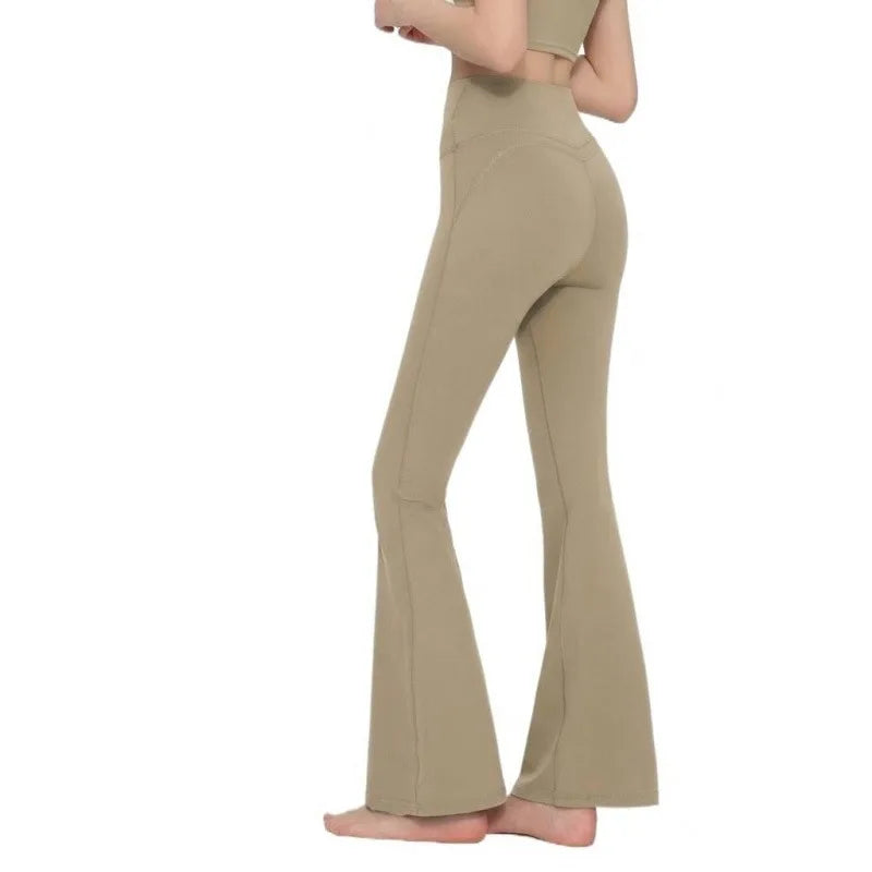 Flared Leggings Women's High Waist Yoga Pants Breathable Quick Dry