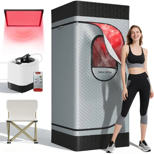 Portable Infrared Sauna Box With 1200W Steamer And 9 Levels