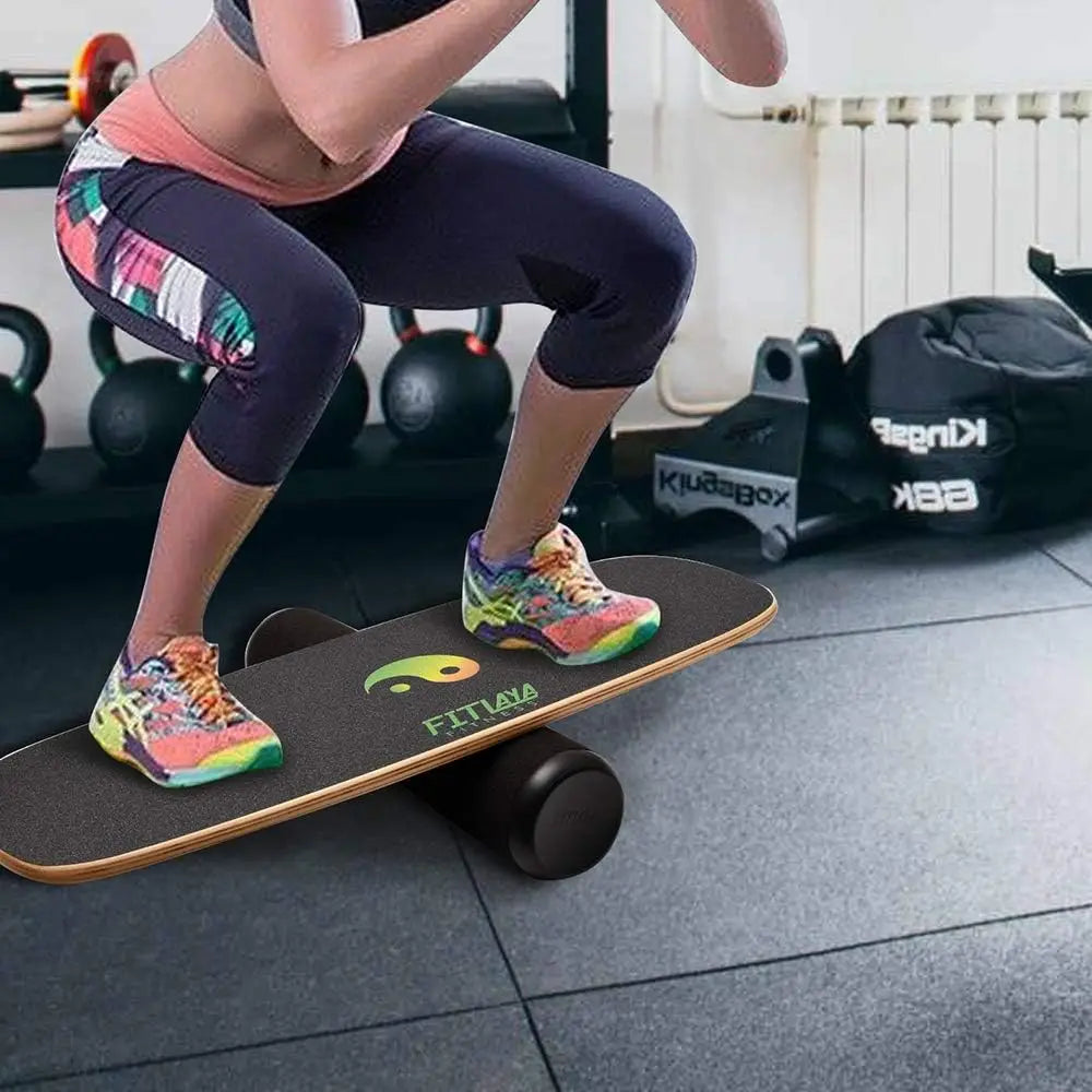 Balance Board Trainer Wooden Training Equipment for FitnWorkout, Hockey‎, Skateboarding, Surfing and Snowboarding