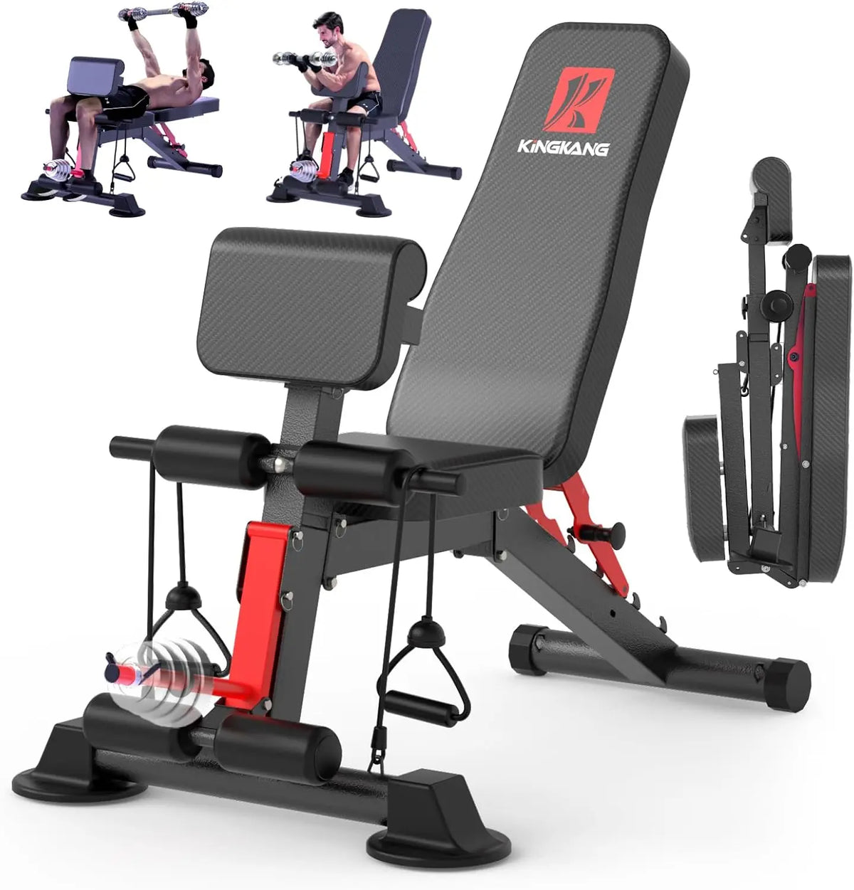 Foldable Dumbbell Weight Bench With Adjustable Level Settings