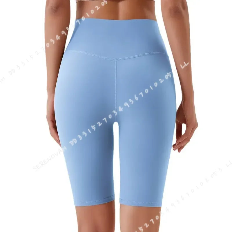 2024 High Waisted Butt Lifting Yoga Shorts Summer Seamless Leggings Outer Wear Tight Cycling Athletic Gym Shorts for Women