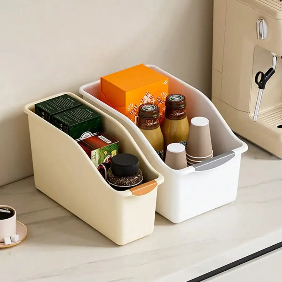 3-Piece Plastic Multi-Purpose Storage Set Curved Design Ideal For Home Organisation Perfect For Cleaning Products And Household Essentials Storage Boxes Baskets Home Organisation Containers
