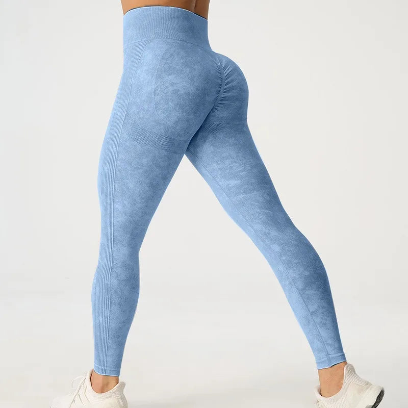 Women Seamless High Waist Yoga Leggings Tummy Control Breathable