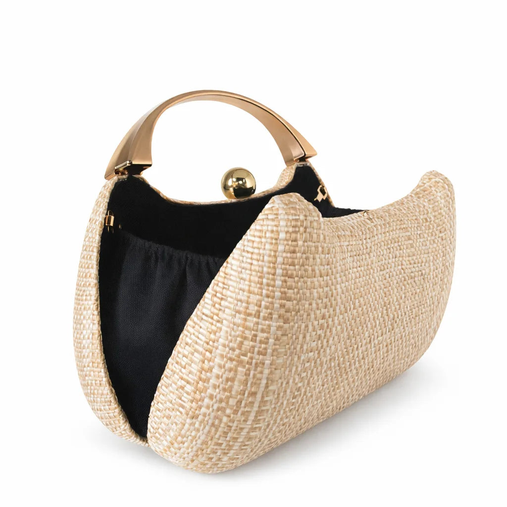 Elegant Woven Clutch Handbag For Women Party Wedding Evening Bag
