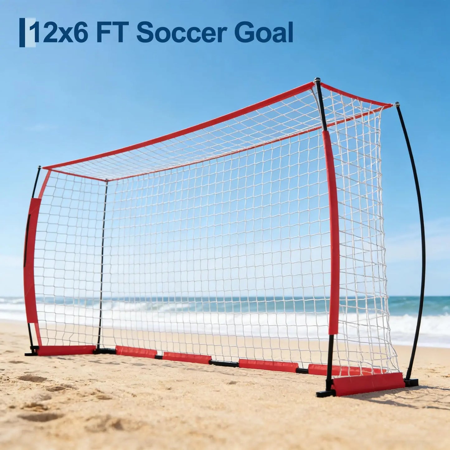 HiMISS Backyard Foldable Metal Frame Soccer Goal With Bag