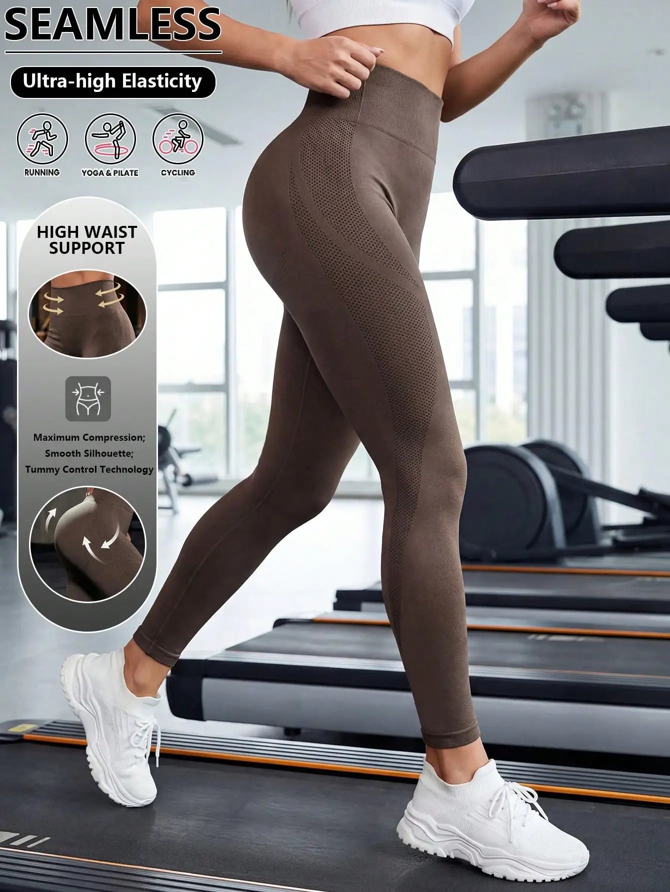 Women's High Waist Leggings With Tummy Control For Workout