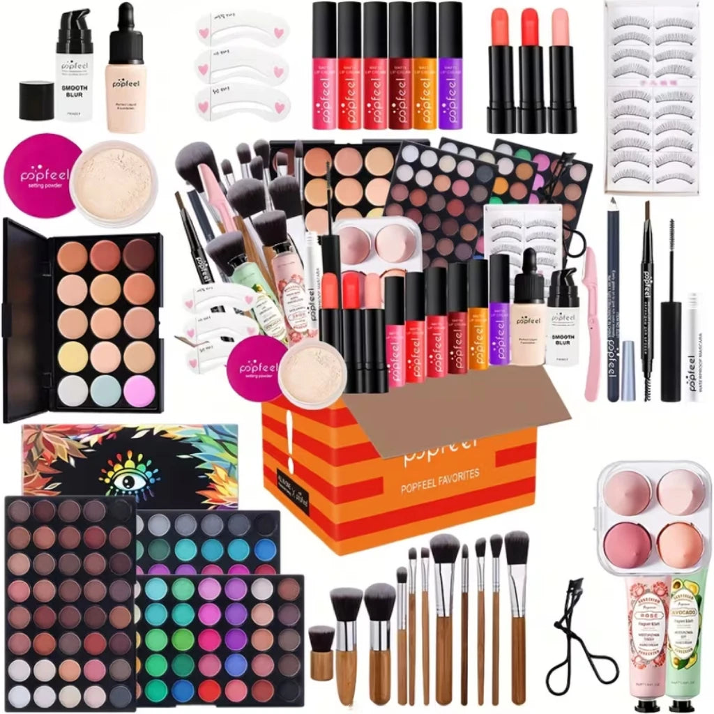 All In One Full Face Makeup Kit With Brush Mascara