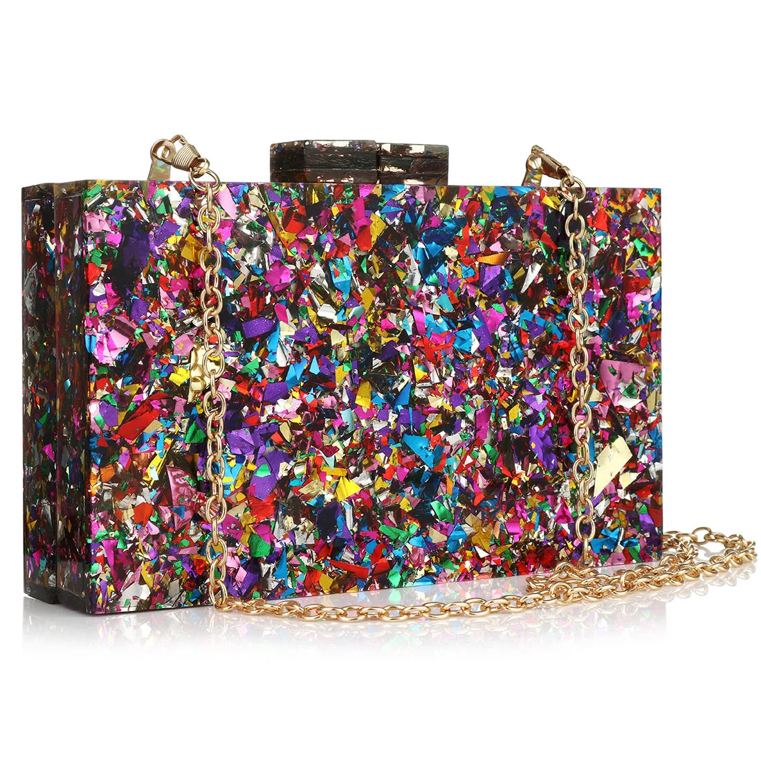 Acrylic Luxury Wedding Chain Handbag Box Clutch For Women