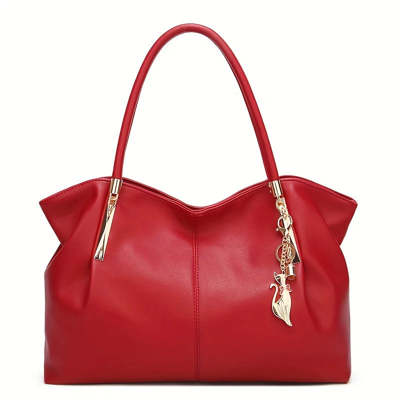 Soft Genuine Leather Tote Bag for Women with Top Handles