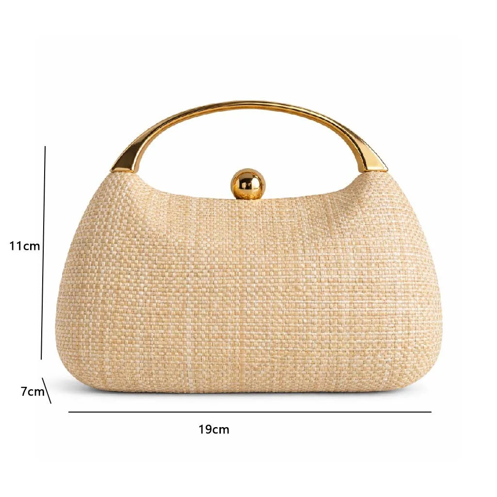 Elegant Woven Clutch Handbag For Women Party Wedding Evening Bag