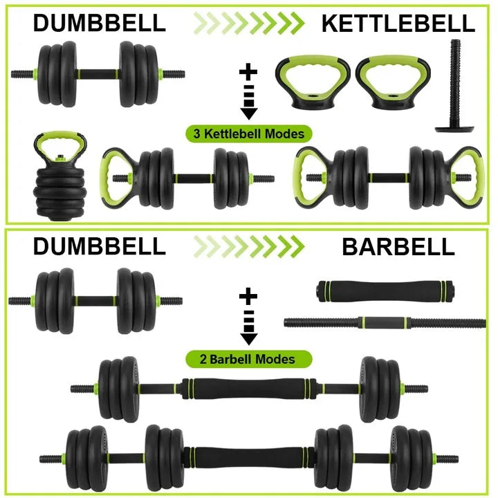 TWISTER.CK Adjustable Dumbbell Set 4 In 1 Home Gym Workout