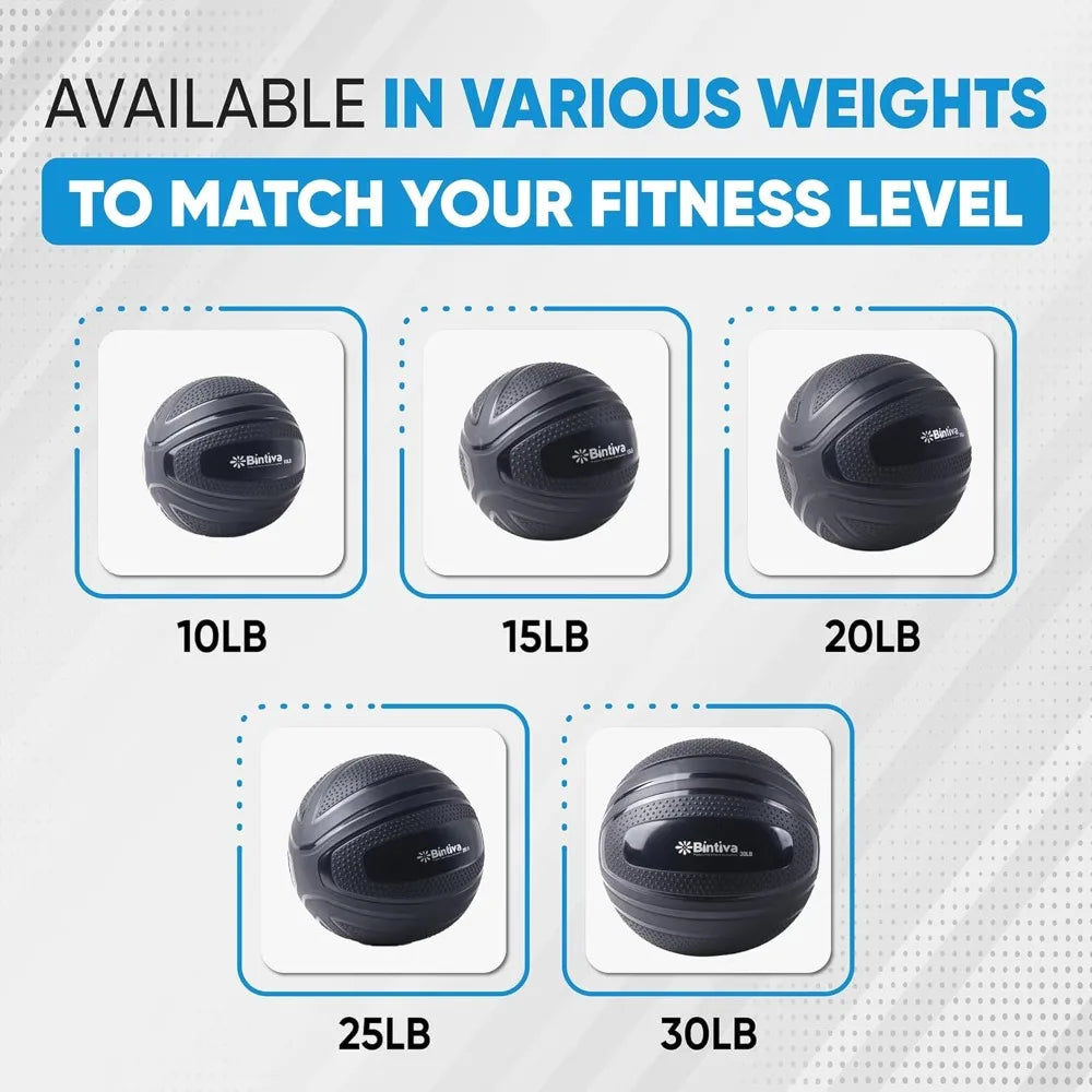 Bintiva Non Bounce Slam Ball For Strength Training And Fitness