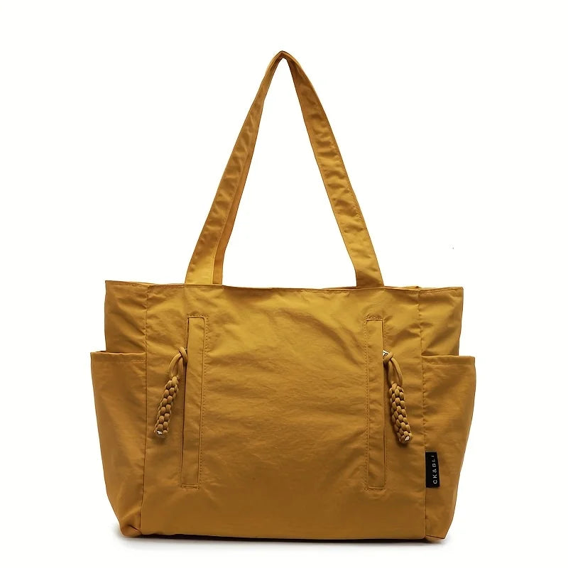 Lightweight Tote Bag for Women, Casual Shoulder Handbag with Multiple Pockets, Adjustable Strap, Zipper Closure & Tassel Detail, Spacious Everyday Purse for Work, Shopping, Commuting, Travel & Daily Outings