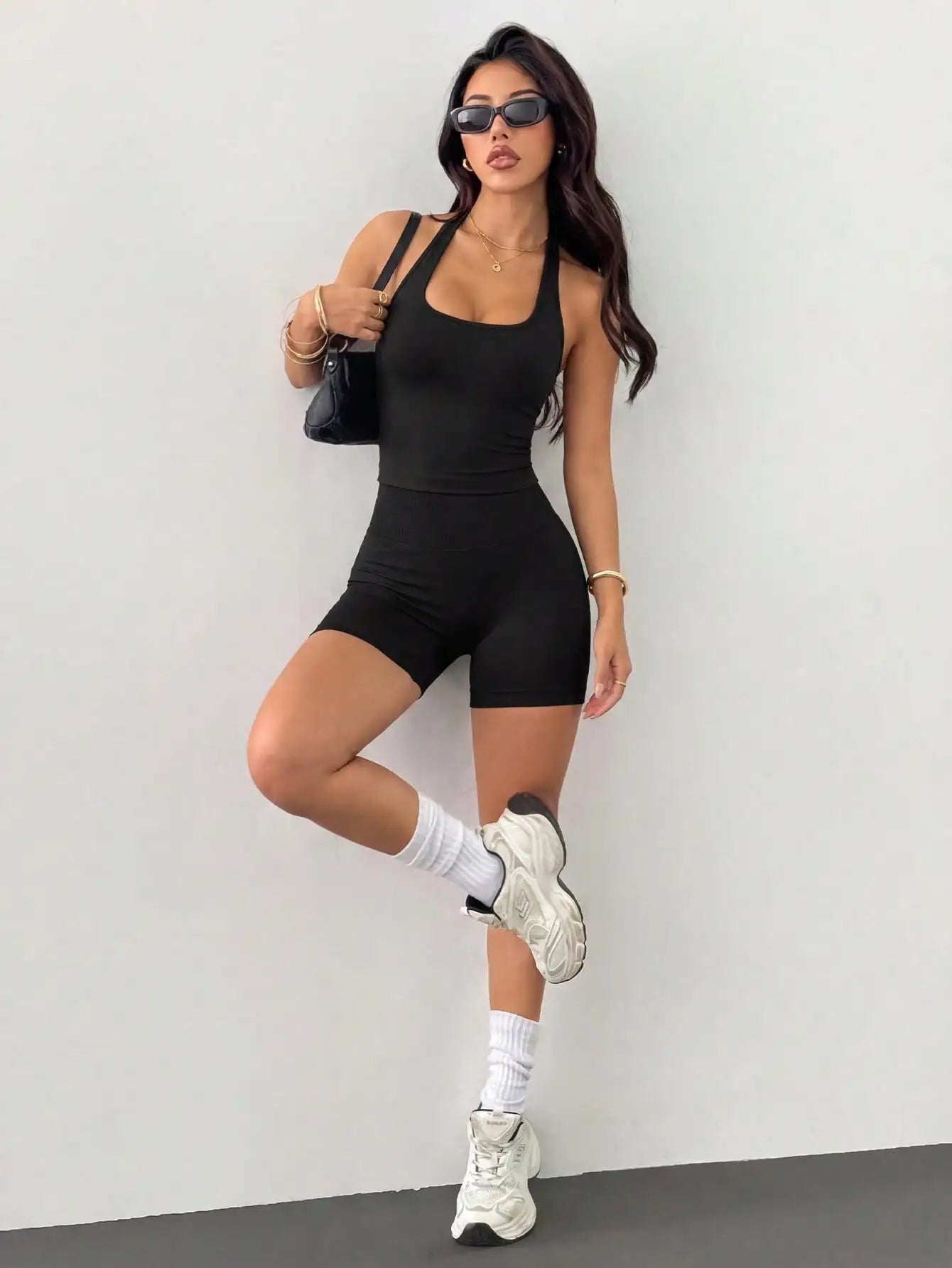 Women's Outdoor Sports Set Tank Top And Shorts Lightweight Breathable