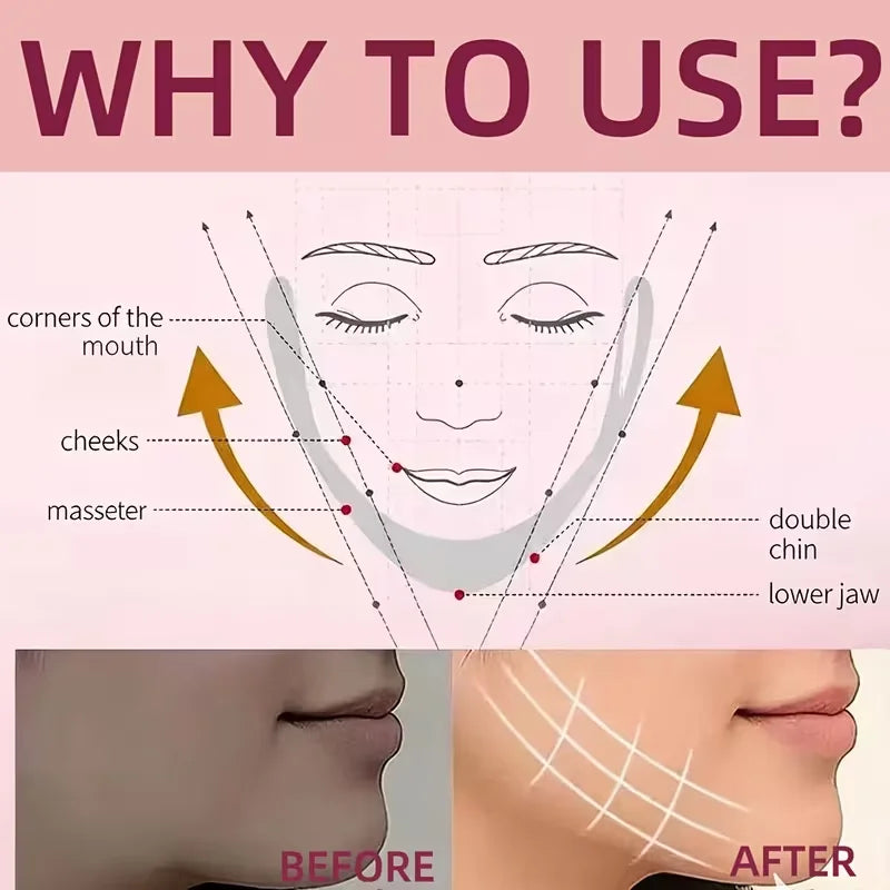 5 V-shaped chin strap masks with a V-shaped design that fits snugly against the skin - gentle and non irritating - lifting the c