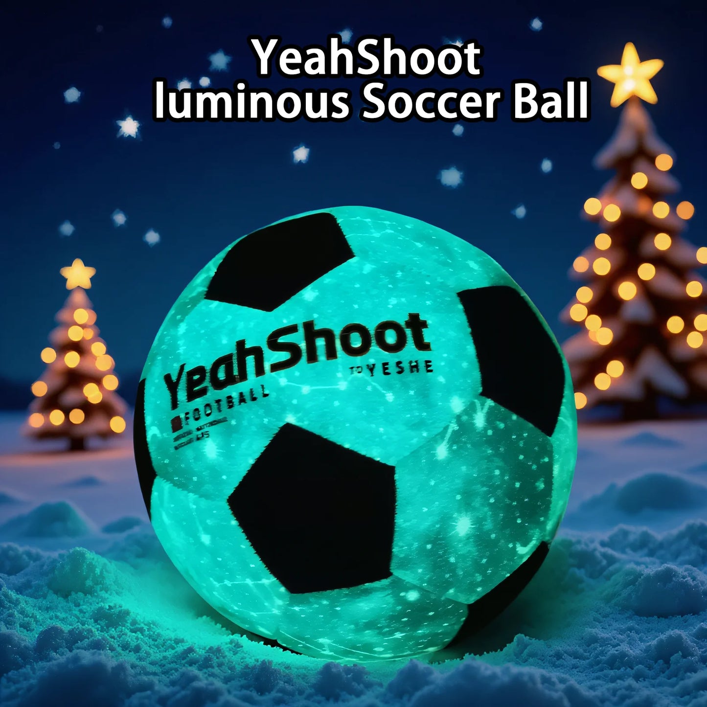 Phosphorescent Light Up Soccer Ball With Durable Pump