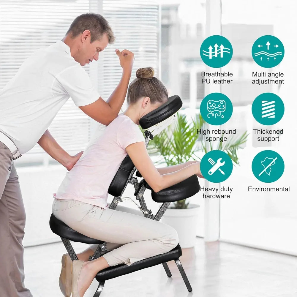 Portable Foldable Massage Chair With Thick Sponge Face Cradle