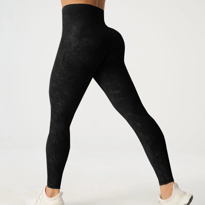 Women Seamless High Waist Yoga Leggings Tummy Control Breathable