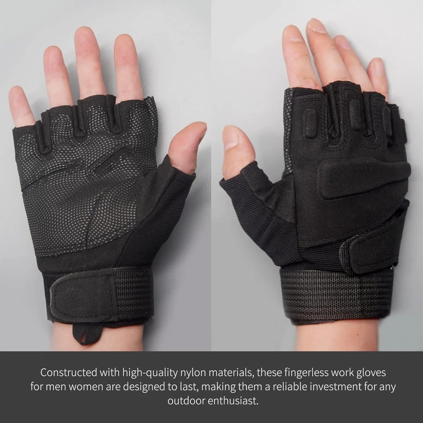 Fingerless Tactical Gloves Anti Slip For Airsoft Shooting