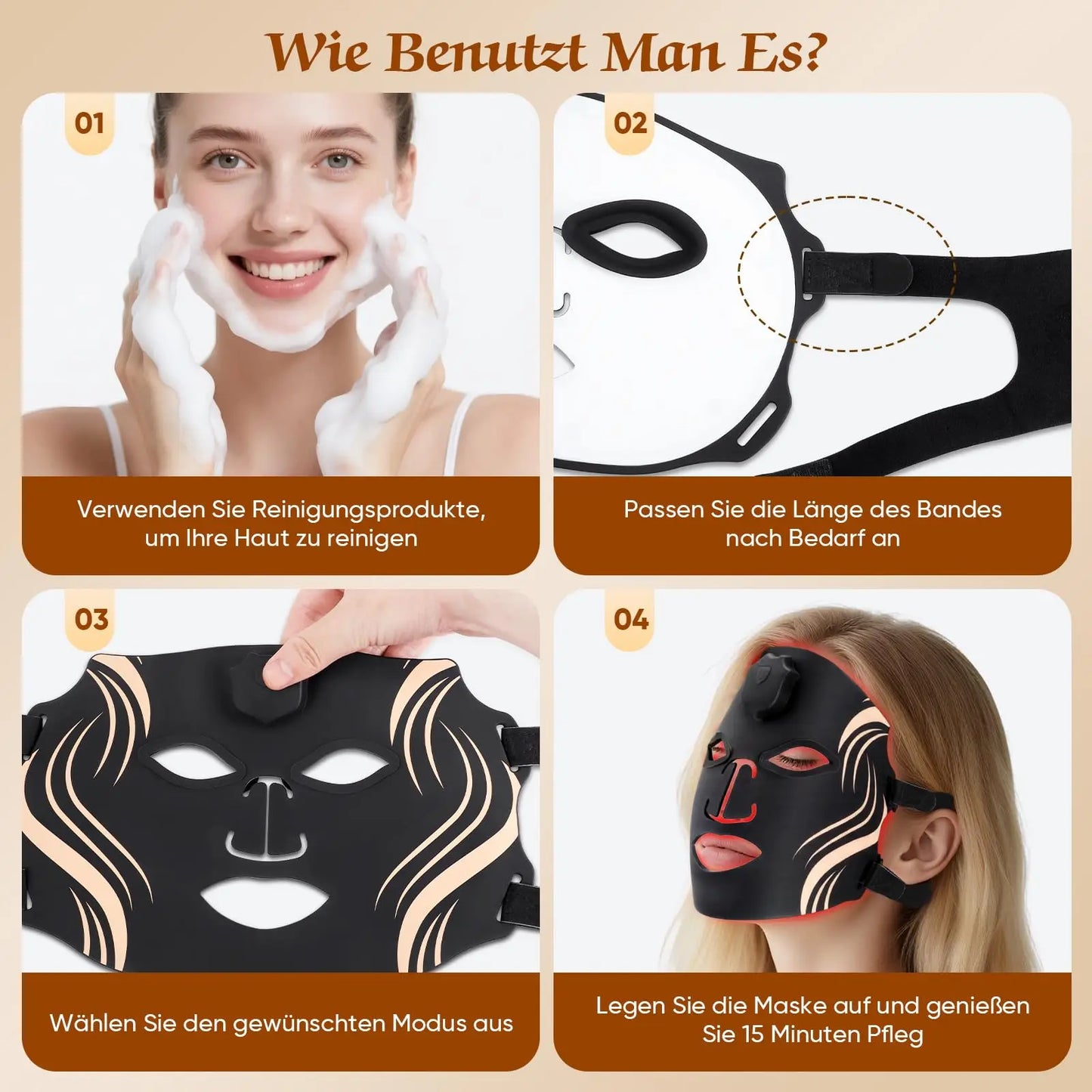 Red Blue Light LED Facial Mask 7 Colors Photon Skin Therapy Mask Anti Aging Fade Spots Remove Acne Wrinkle Reduction Brighten