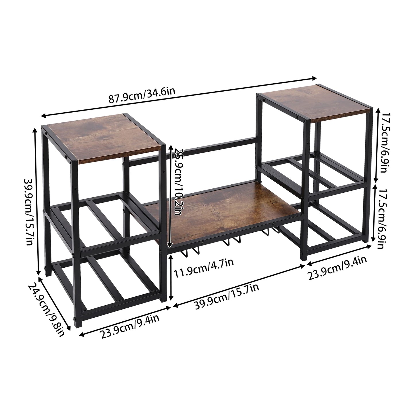 Wall Mounted Wine Rack  Wine Storage Display Rack for Home Bar Dining Room Kitchen