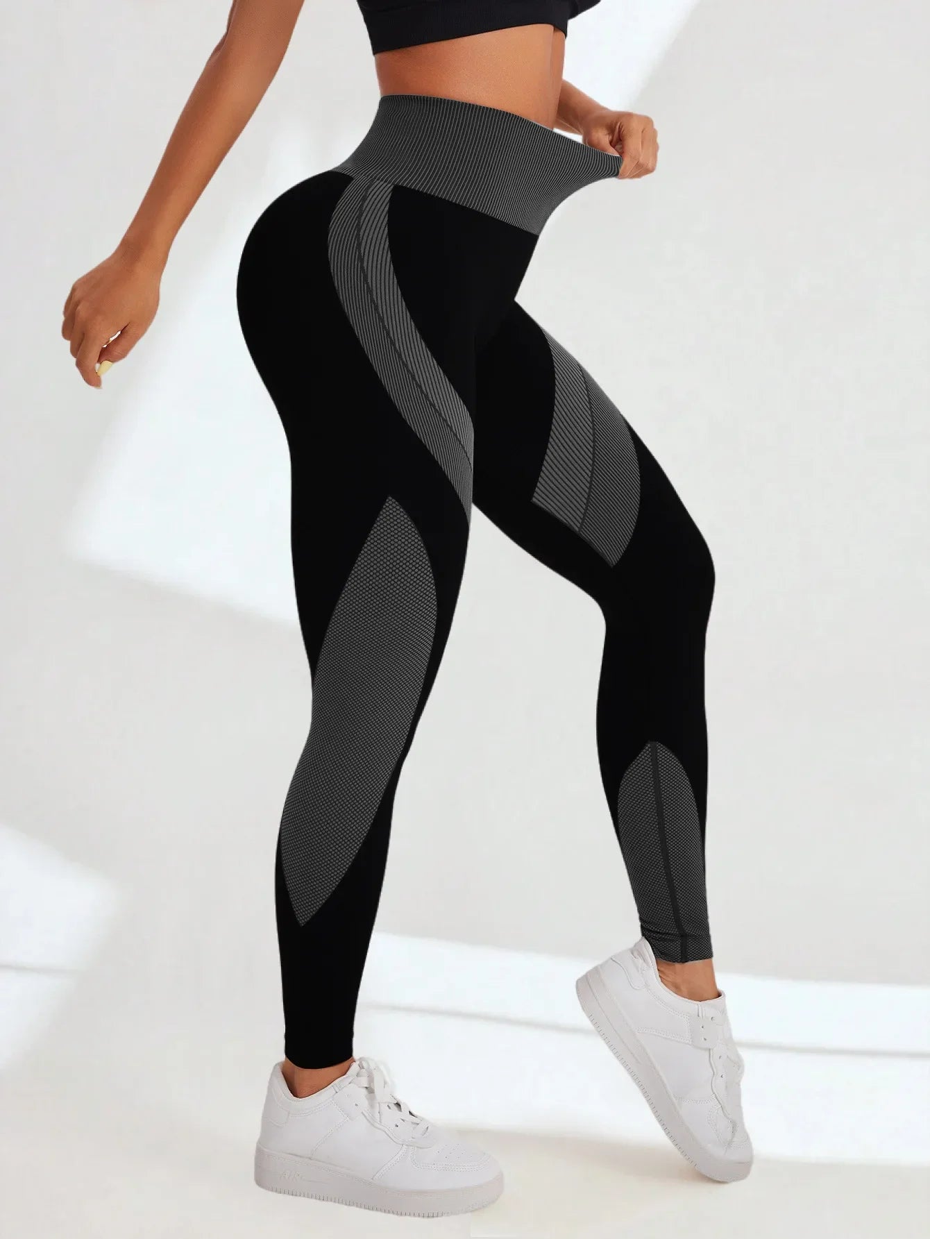 Women's Seamless Yoga Leggings Tummy Control High Waist Soft Stretchy Breathable Scrunch Butt Lifting Gym Workout Pants