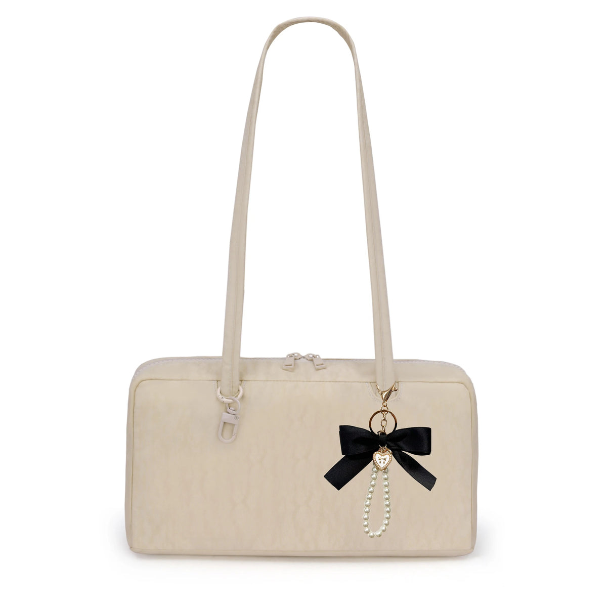 Women's Nylon Slouchy Tote Bag With Zipper Closure