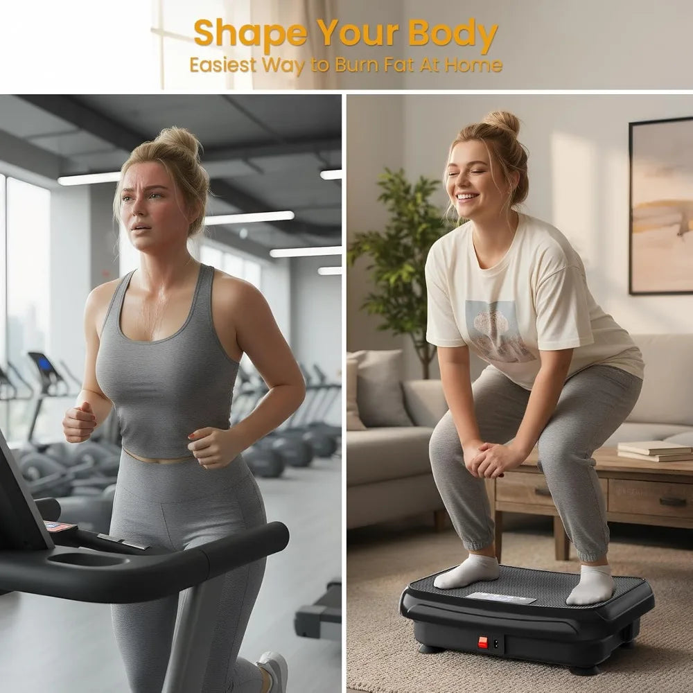 TISSCARE Vibration Plate Exercise Machine Mini Vibrating Plates for Lymphatic Drainage and Weight Loss