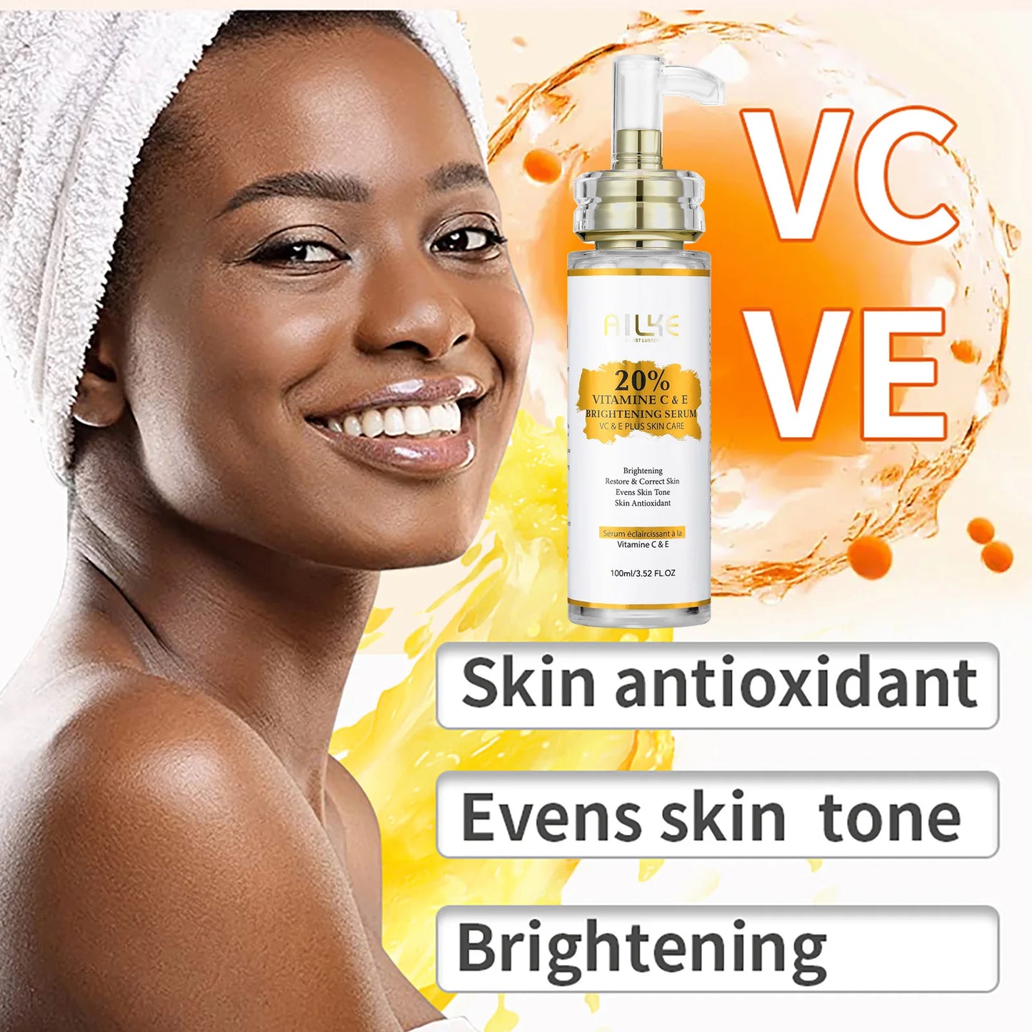 AILKE Vitamin C And E Brightening Concentrated Serum Dark Spots