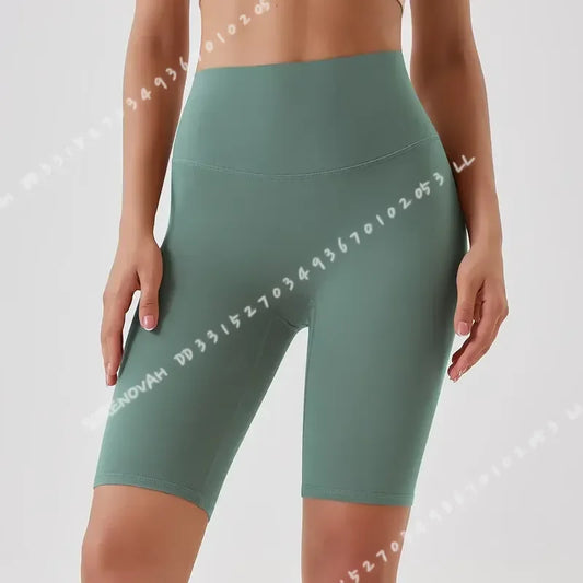 2024 High Waisted Butt Lifting Yoga Shorts Summer Seamless Leggings Outer Wear Tight Cycling Athletic Gym Shorts for Women