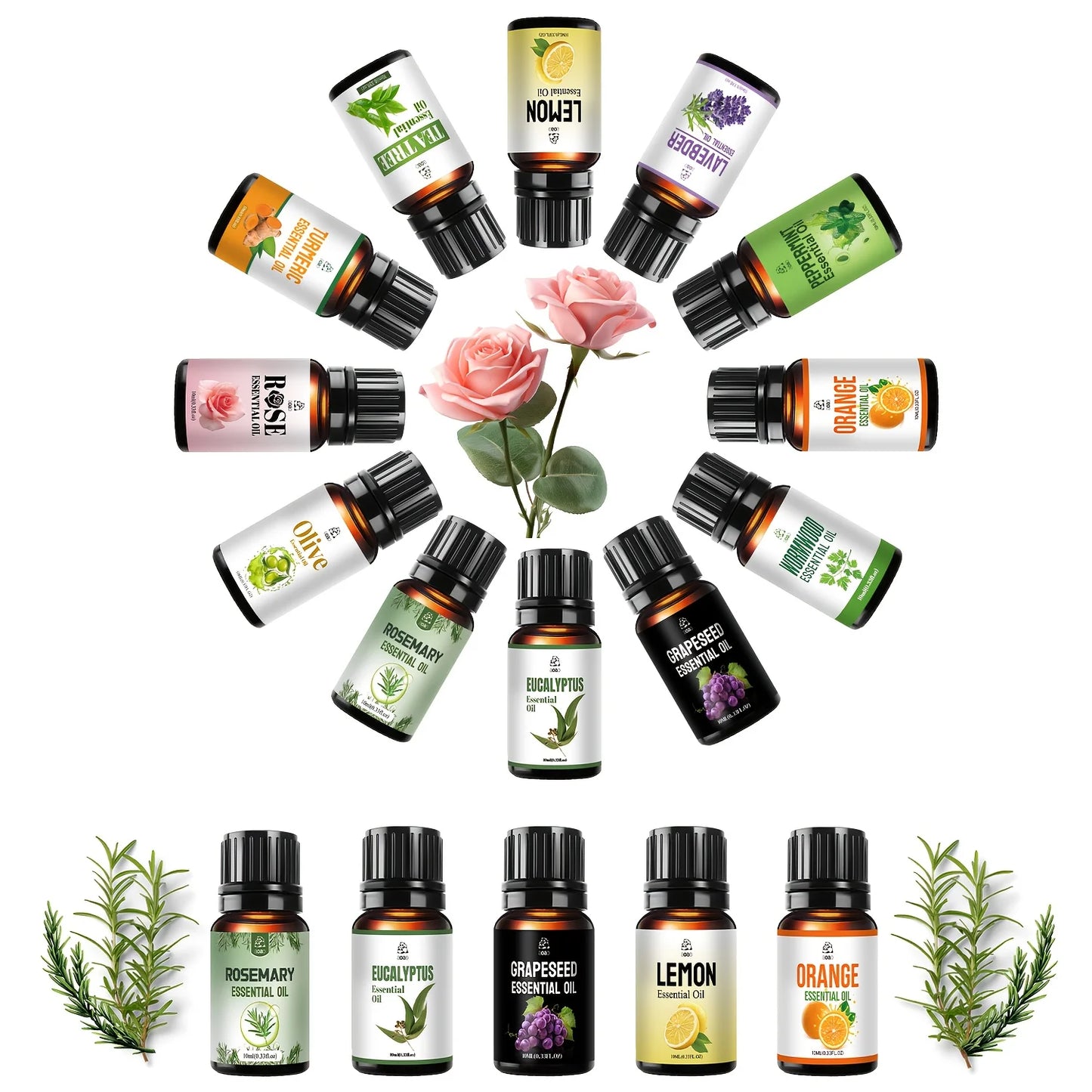 Aoao 12 Piece Skin Care Essential Oil Set For Facial