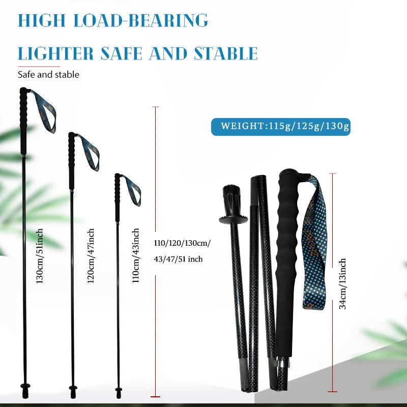Okhealing Lightweight Telescopic Carbon Fiber Trekking And Hiking Poles