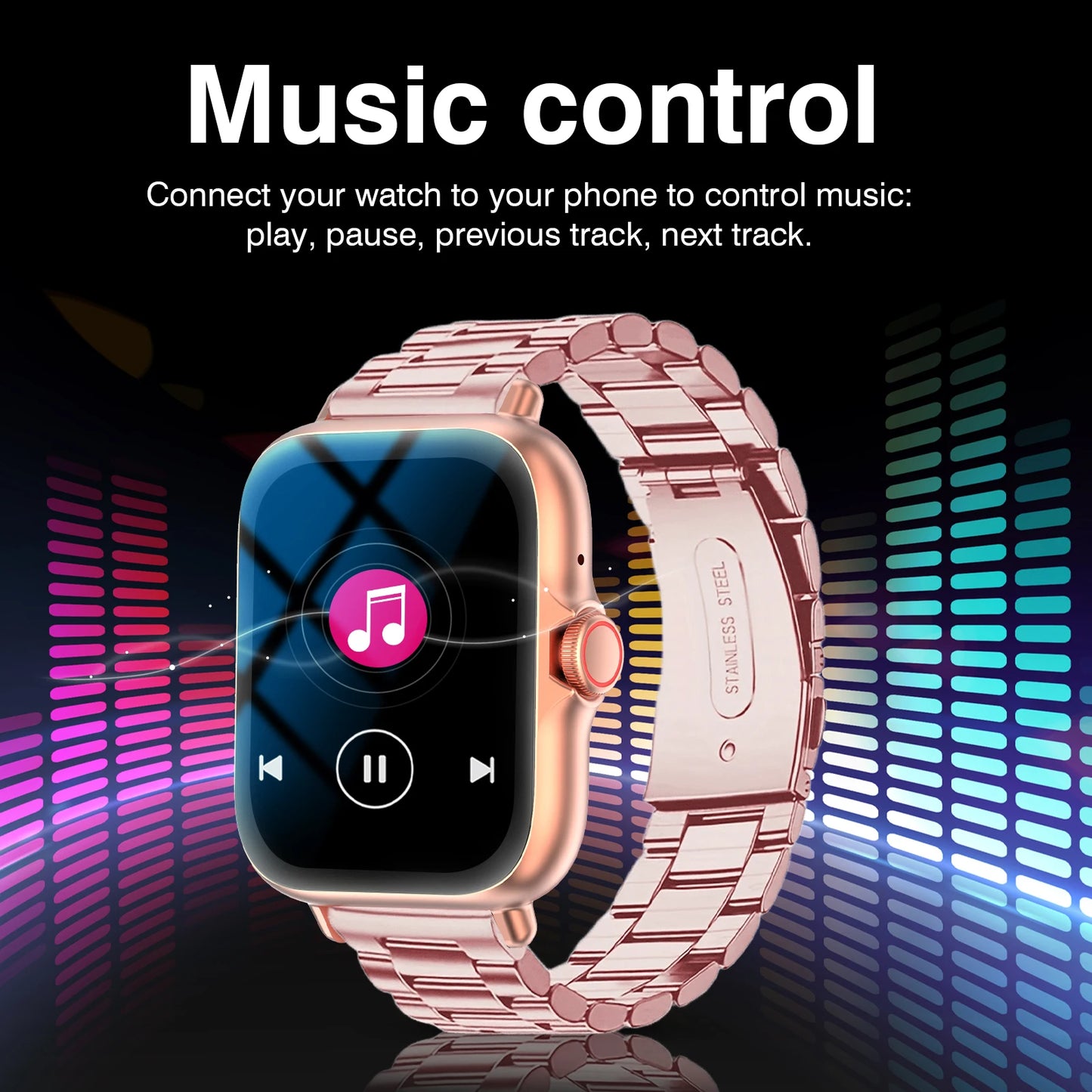 1.83" Full Screen Touch Screen Outdoor Sports Smart Watch for Men/Women,Wireless Calling/receiving, Multiple Sports Modes,Message Notifications,Suitable for Android & IPhone,  Ideal As A Gift
