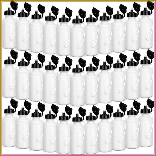 72 Pcs 20 oz Sports Water Bottles Bulk with Lanyards Reusable Plastic DIY for Kids School Camp Travel