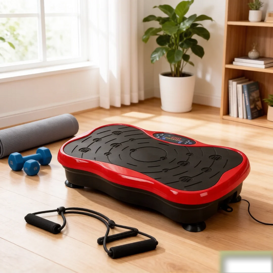 Vibration Plate Exercise Machine Whole Body with Resistant Band Weight Loss Shaping Toning Home Gym Equipment