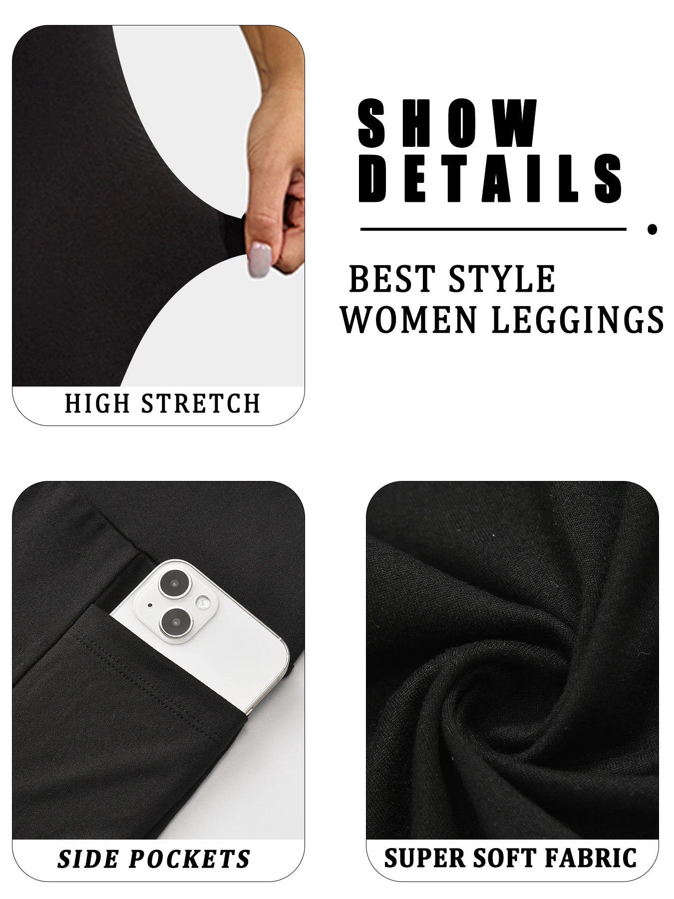 Super Soft Pocket Leggings for Women High Waisted Yoga Pants