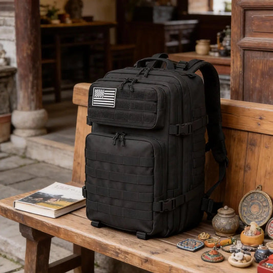 JSERYISGN 45 liters of pure adventure. This multi-purpose hiking daypack fits everything for camping or travel. Hand wash only means it loves gentle care. Grab yours for men and women.