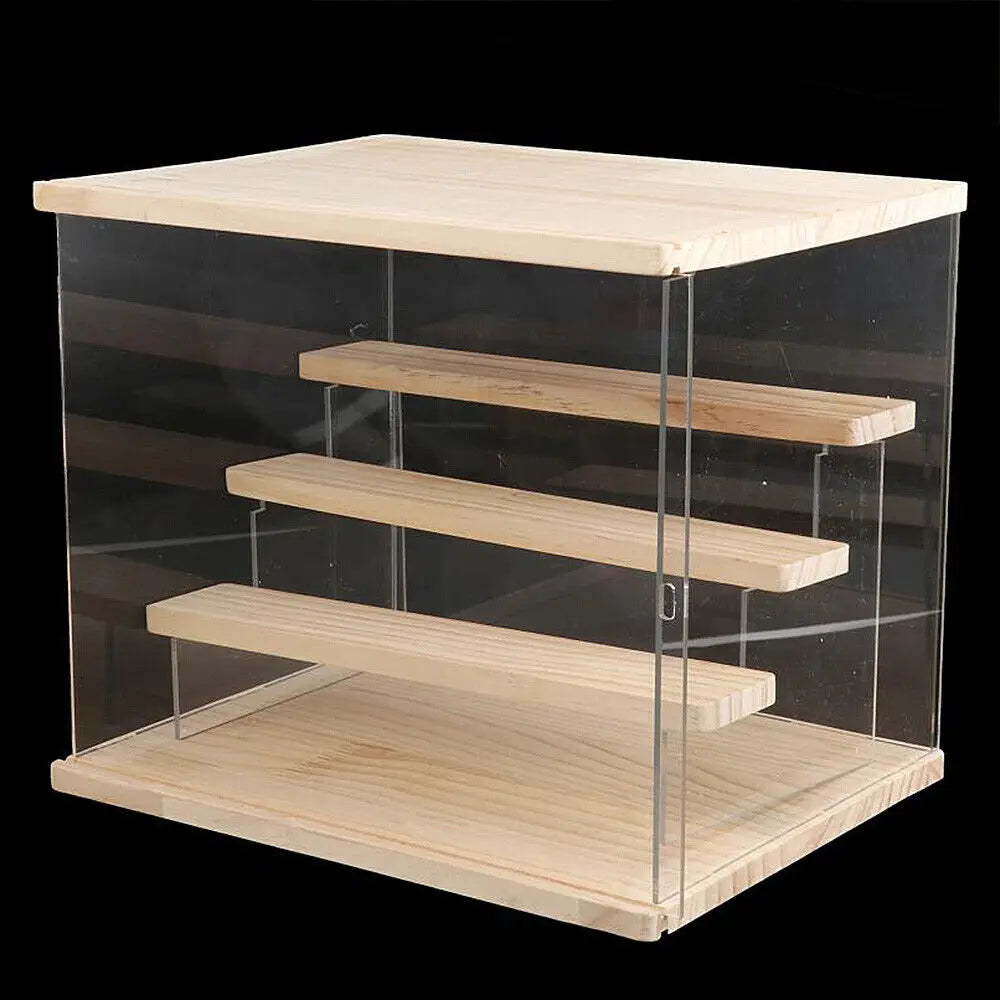 Clear Acrylic Display Case Countertop Box Organizer Stand Dustproof Showcase