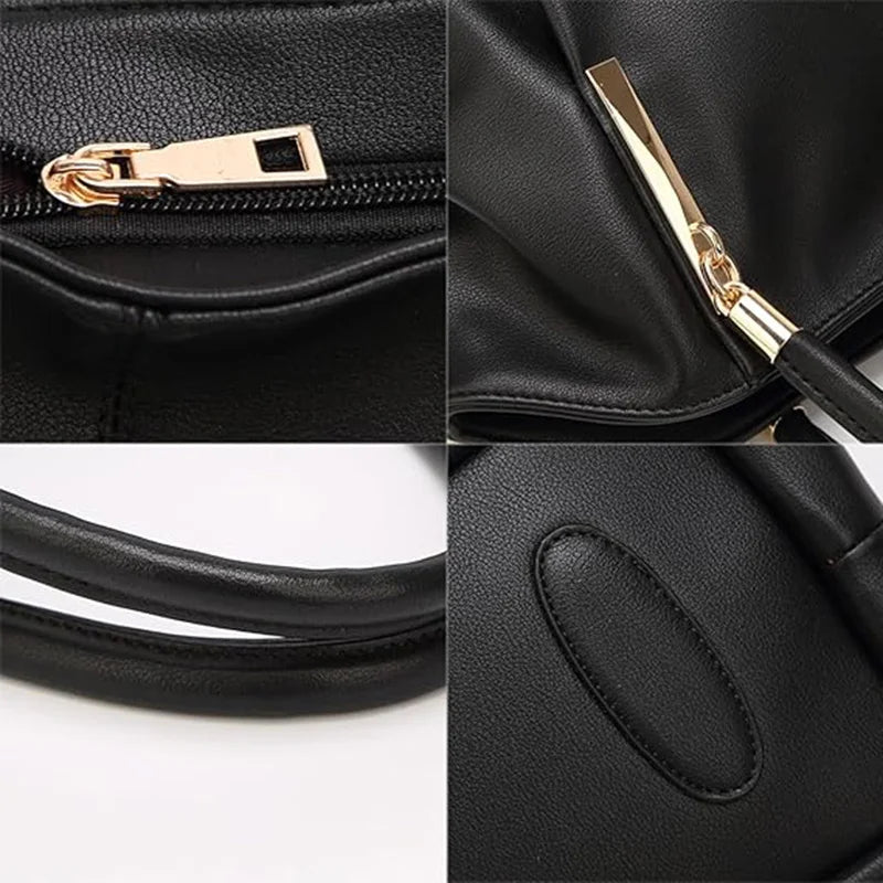 Soft Genuine Leather Tote Bag for Women with Top Handles