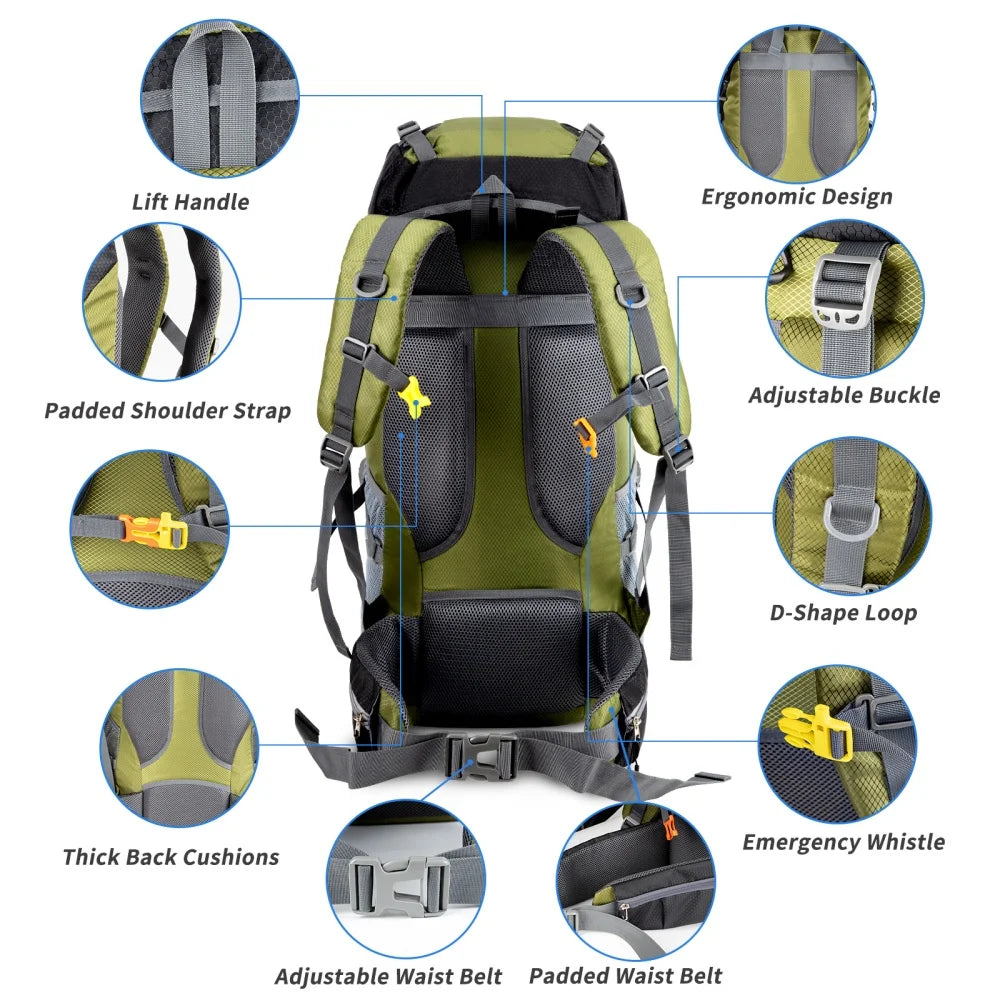 Night Cat Lightweight Hiking Backpack Unisex All Seasons Waterproof Travel