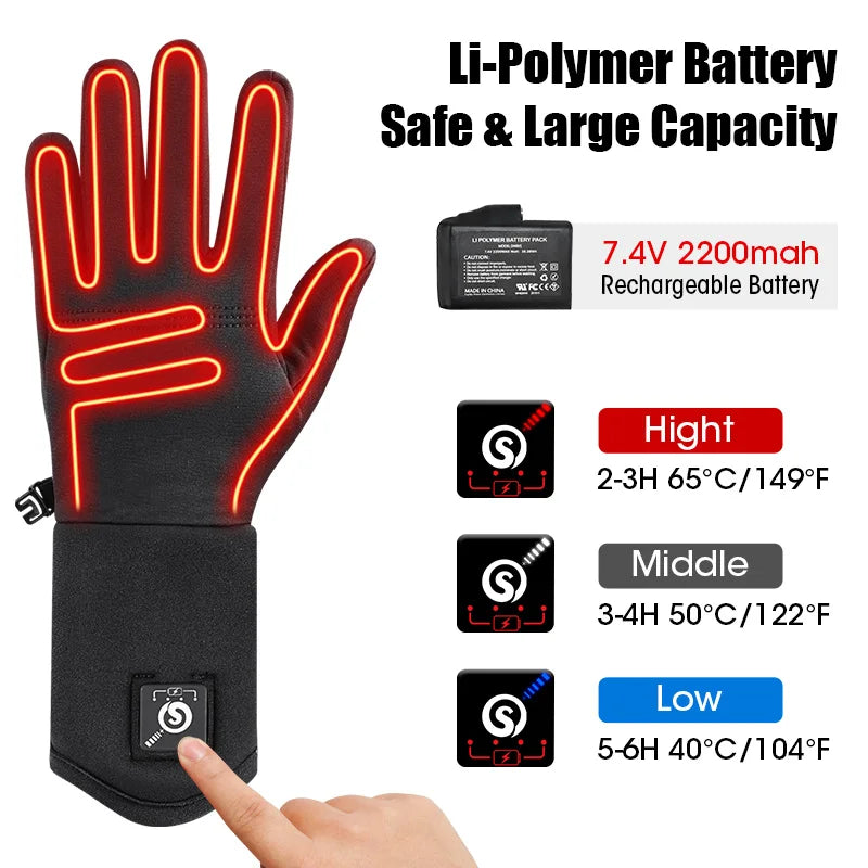 Savior Heat Electric Heated Glove Liners For Men Women Rechargeable