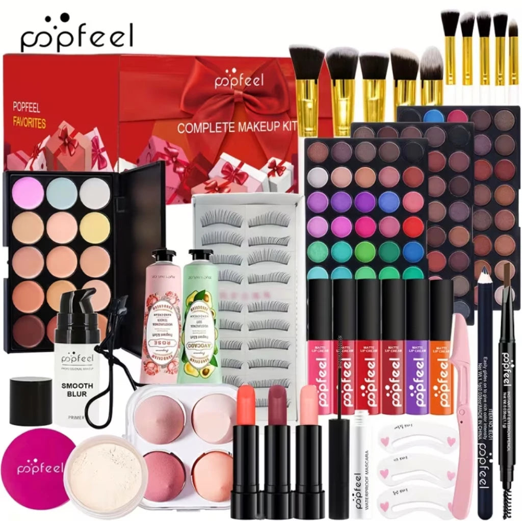 All In One Full Face Makeup Kit With Brush Mascara