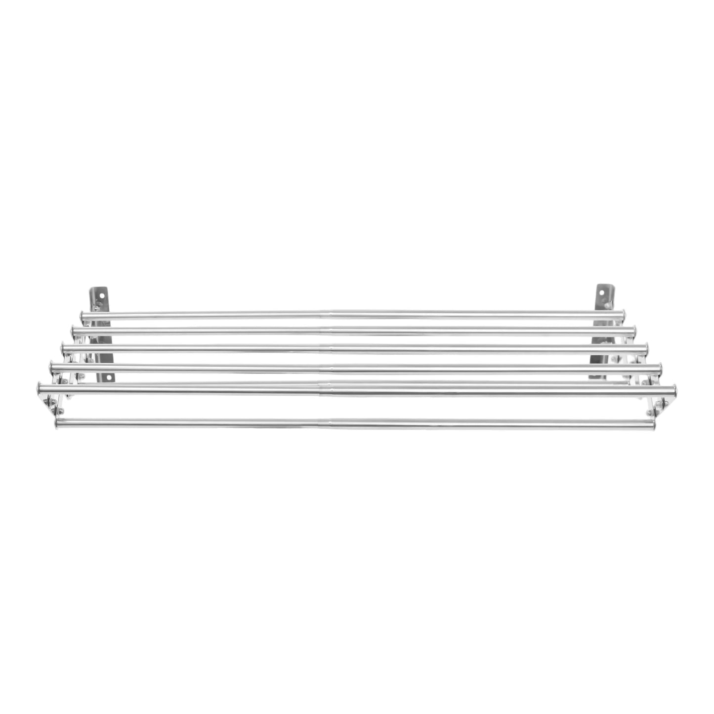 Stainless Steel Wall Mounted Clothes Drying Rack 40kg Load 7 Telescopic Rods Expandable Space Foldable Garment Organizer
