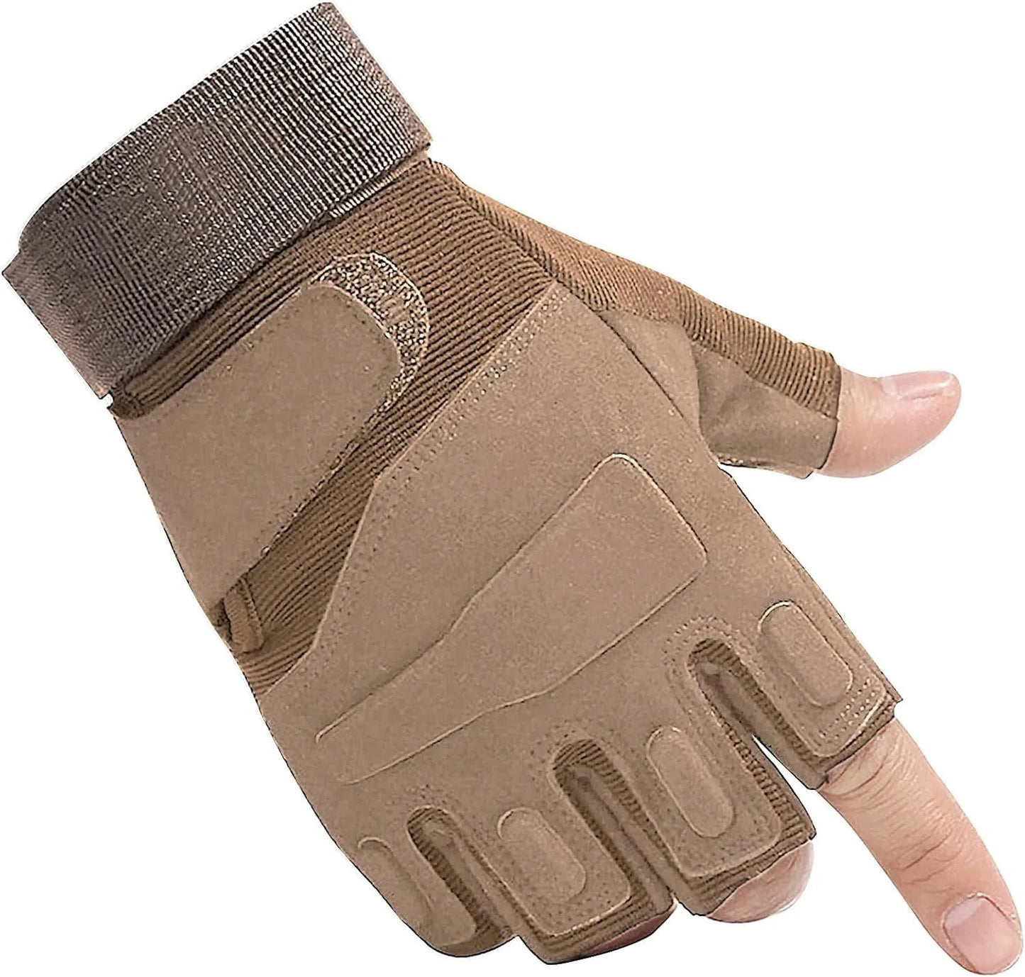 Fingerless Tactical Gloves Anti Slip For Airsoft Shooting
