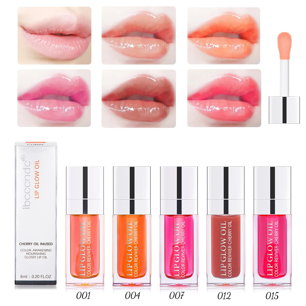 Lakerain Moisturizing Lip Glow Oil Plumper Tint Lip Care Serum