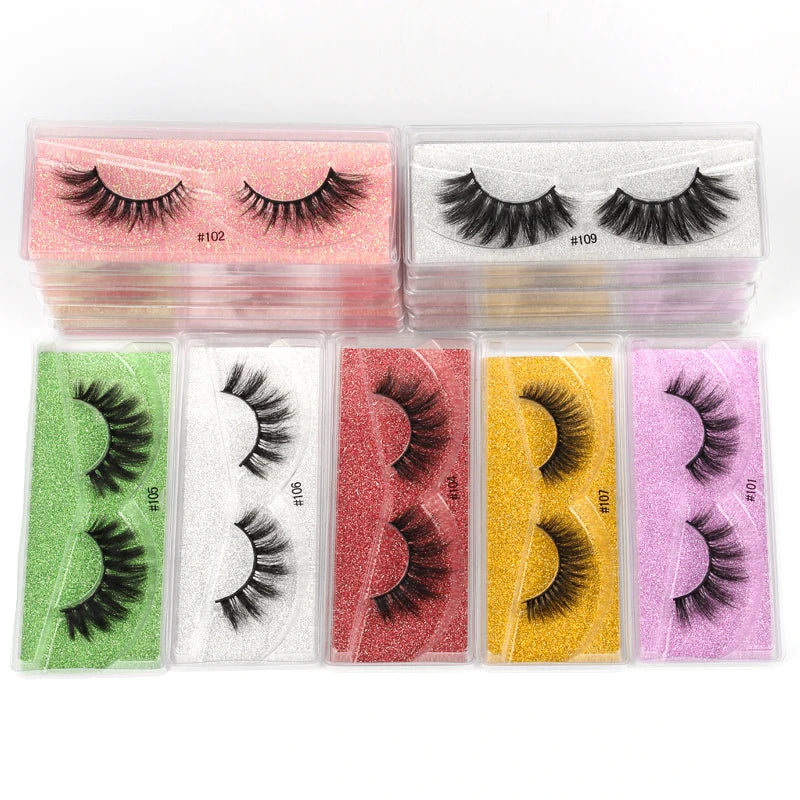 Wholesale 3D Mink Lashes Eyelashes 10/50/100 PCS Natural Soft Eyelash Extension Maquiagem False Cilios Makeup Faux Cils In Bulk