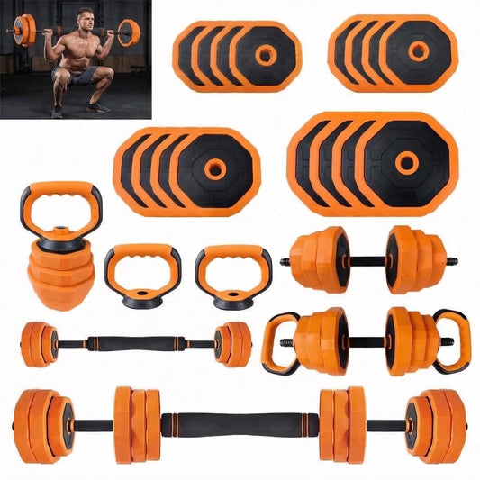 Adjustable Dumbbells 44Lb Free Weight Set Barbell Kettlebell