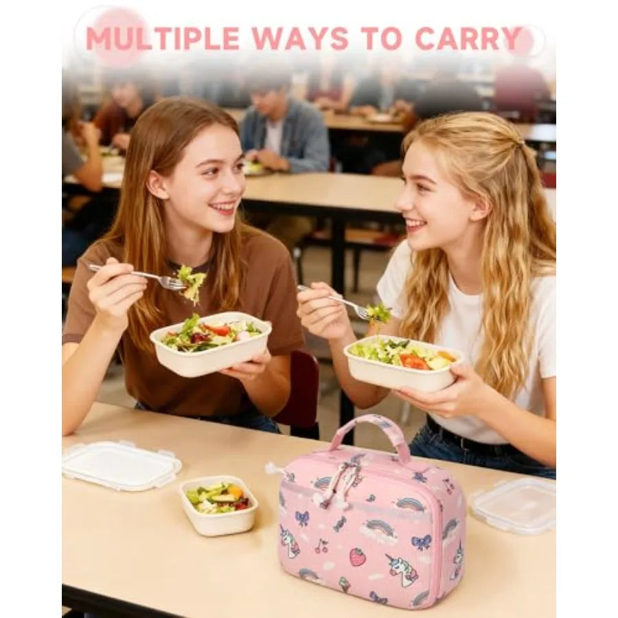 Corduroy Insulated Lunch Bag For Women, Reusable Lunchbox, Large Capacity