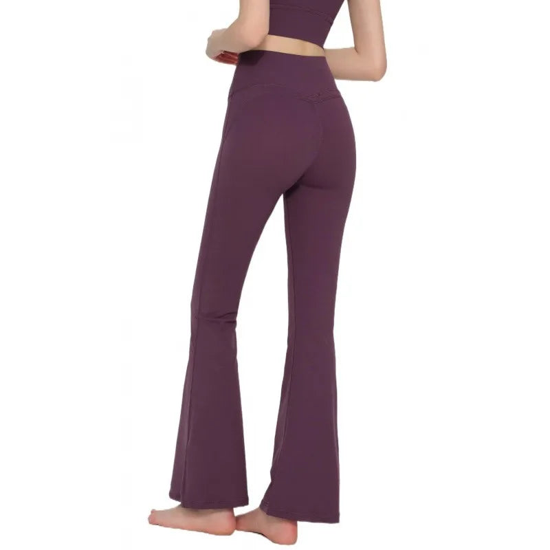 Flared Leggings Women's High Waist Yoga Pants Breathable Quick Dry