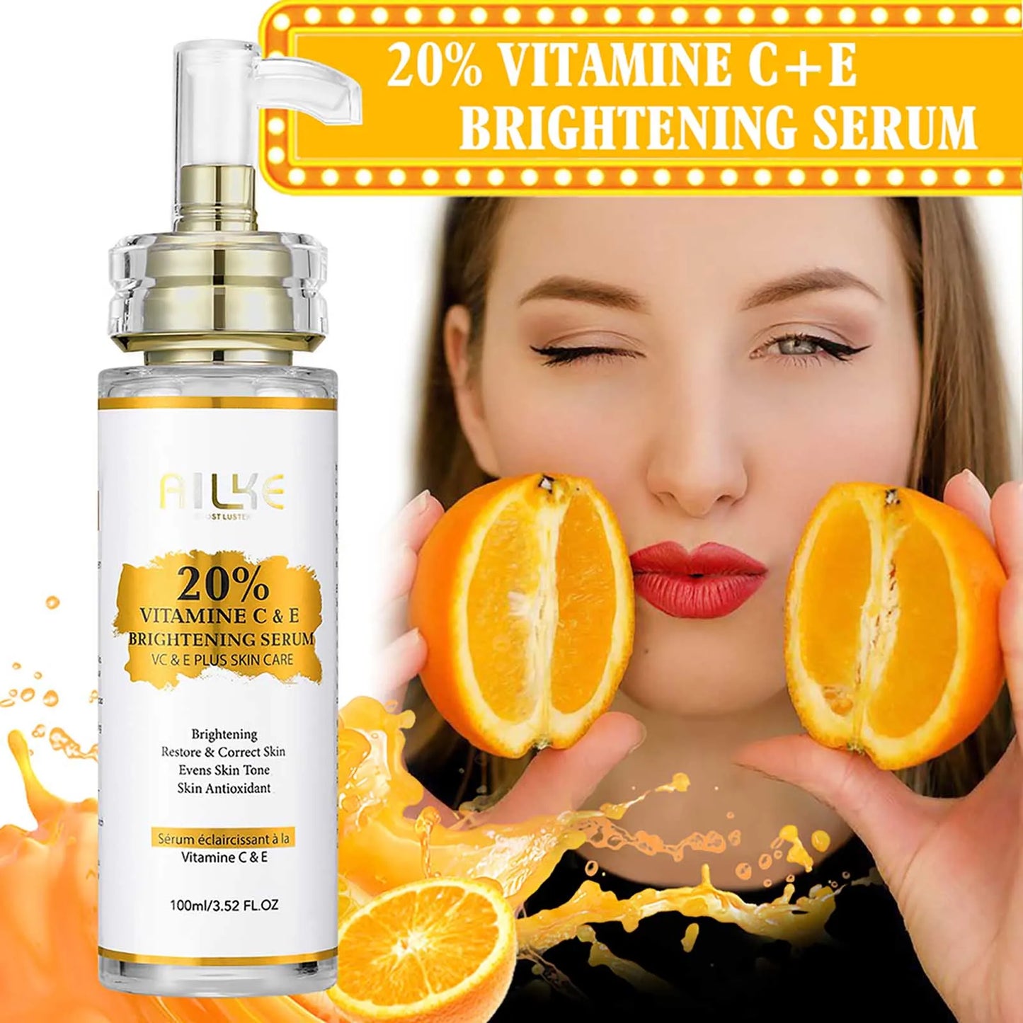 AILKE Vitamin C And E Brightening Concentrated Serum Dark Spots